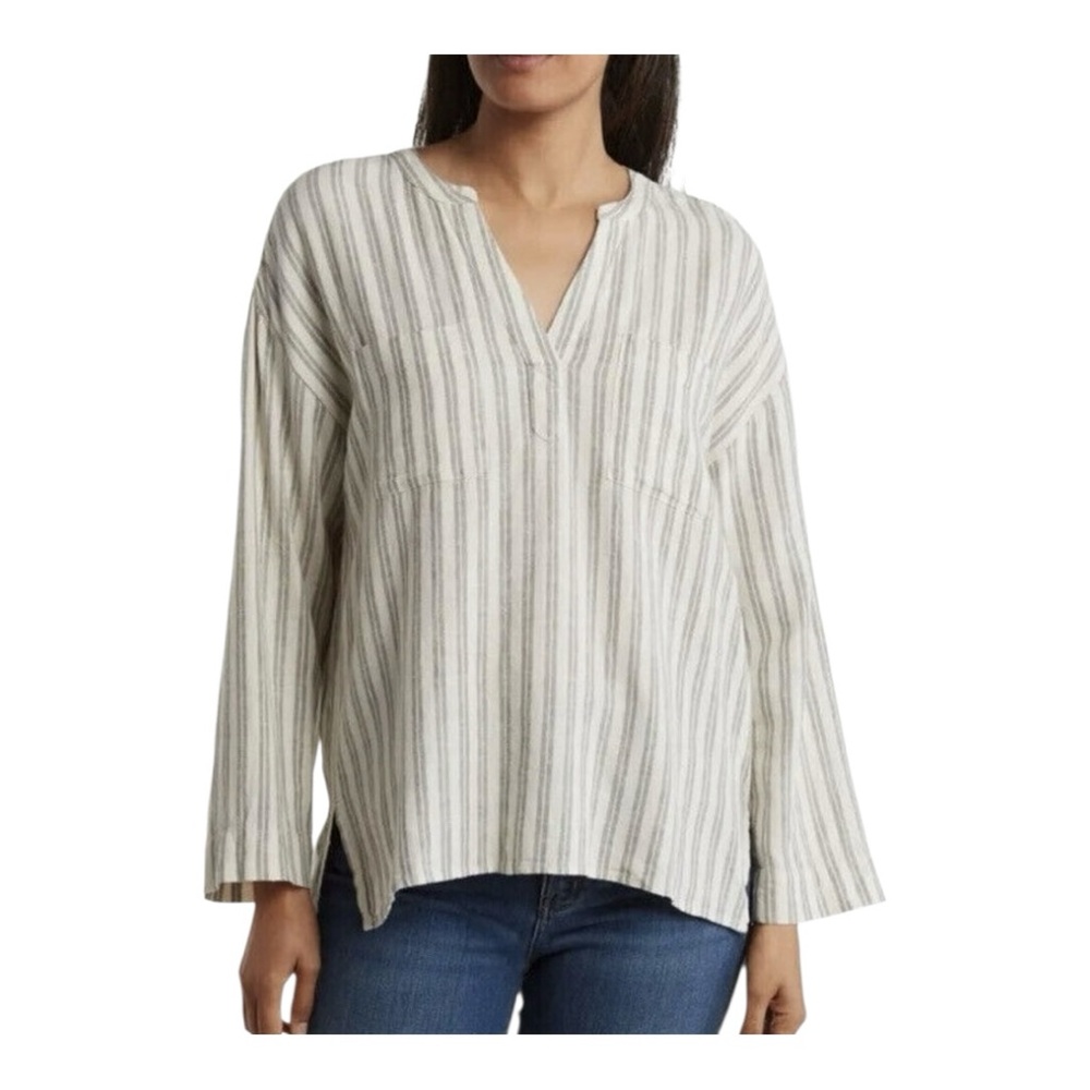 NWT Madewell Linen-Blend Lakeline Popover Shirt Sz XS NF313